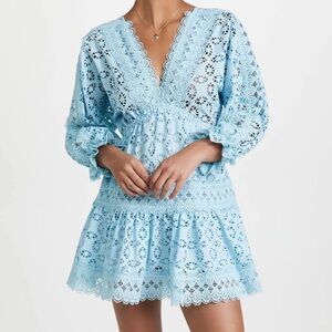 WAIMARI Amante sky blue mini dress